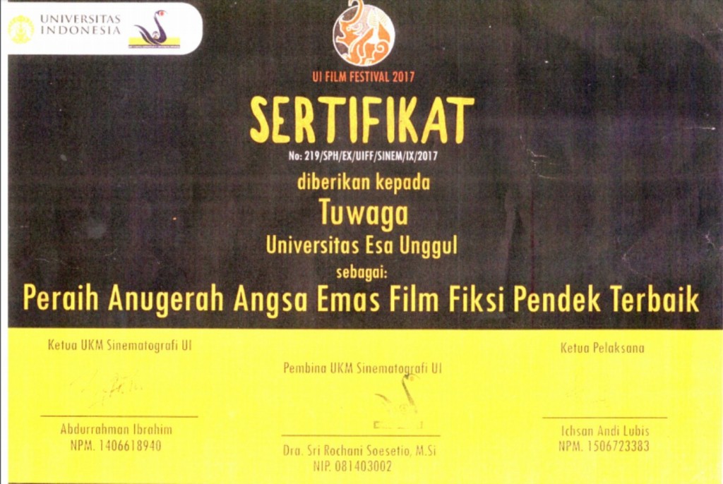 Tuwaga”, Film Karya Mahasiswa FDIK Raih Film Terbaik di Ajang UI Film  Festival dan Lima Besar di Festival Sinema Australia | Beasiswa